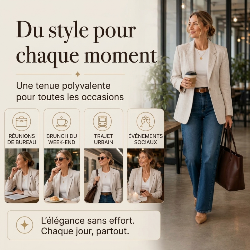Veste classique à un bouton pour femme