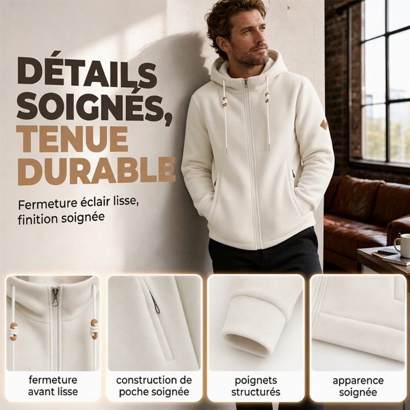 ⏳Liquidation totale⏳Hoodie Sherpa ultra-chaud unisexe