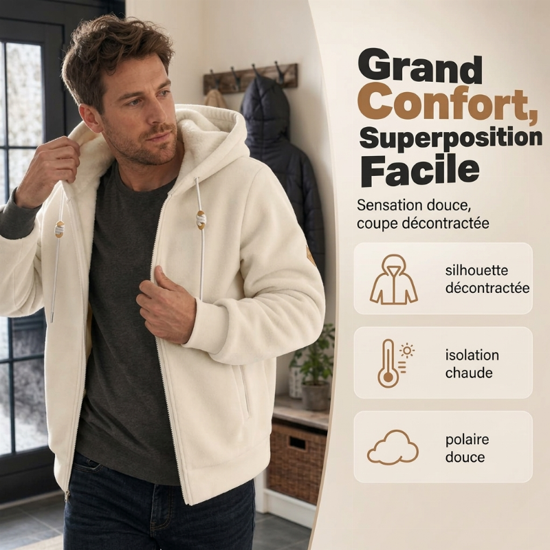 ⏳Liquidation totale⏳Hoodie Sherpa ultra-chaud unisexe