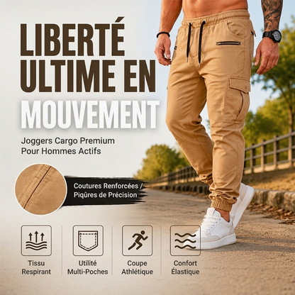 Pantalon cargo décontracté et ajusté pour homme