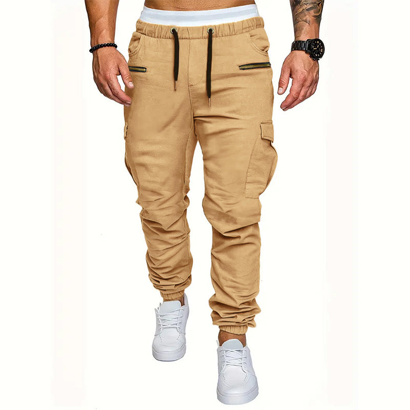 Pantalon cargo décontracté et ajusté pour homme