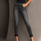 Jeans décontractés extensibles à taille haute pour femme