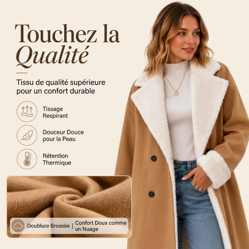 👜 -50 % sur toute la mode femme ! ✨Manteau en laine élégant d'hiver pour femmes