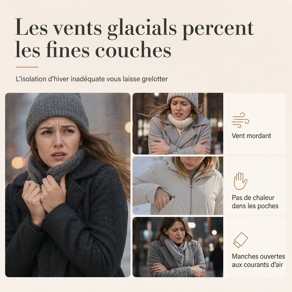 👜 -50 % sur toute la mode femme ! ✨Manteau matelé long à capuche et coupe slim, couleur unie, avec poches pour l'hiver