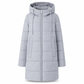 👜 -50 % sur toute la mode femme ! ✨Manteau matelé long à capuche et coupe slim, couleur unie, avec poches pour l'hiver