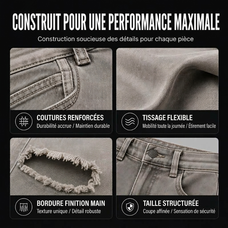 Jean slim déchiré tendance pour homme