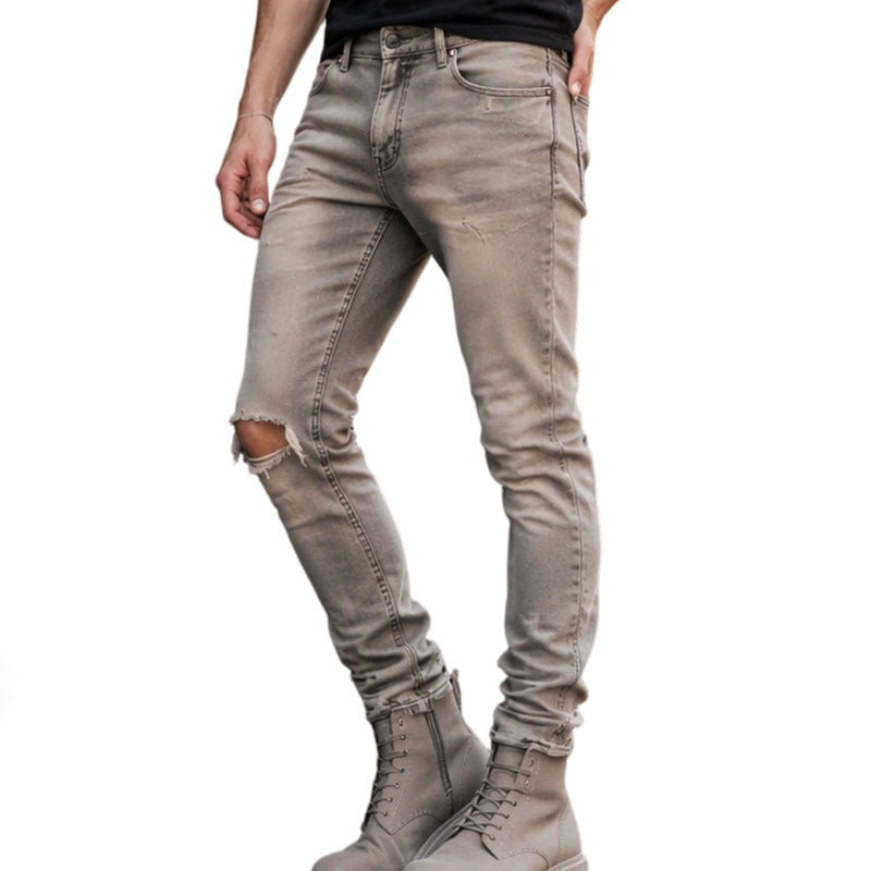 Jean slim déchiré tendance pour homme
