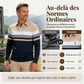 Haut rayé à bloc de couleurs classique pour homme