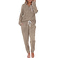 Ensemble 2 pièces pour femme : haut et pantalon à cordon de serrage