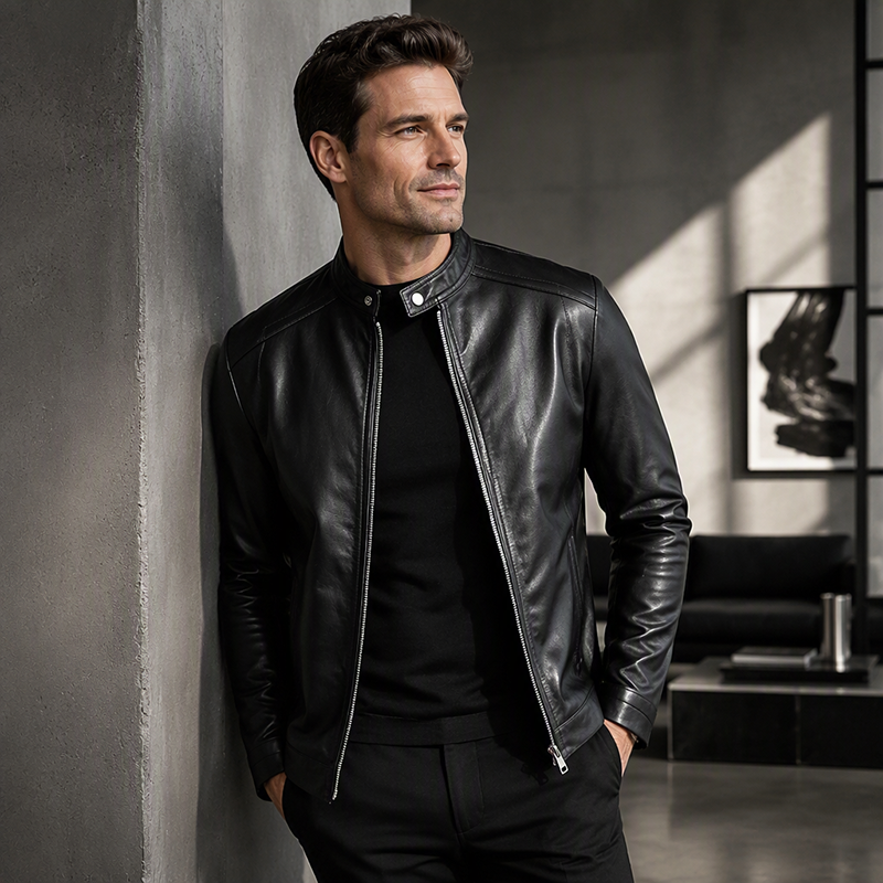 Veste de motard chaude et ajustée