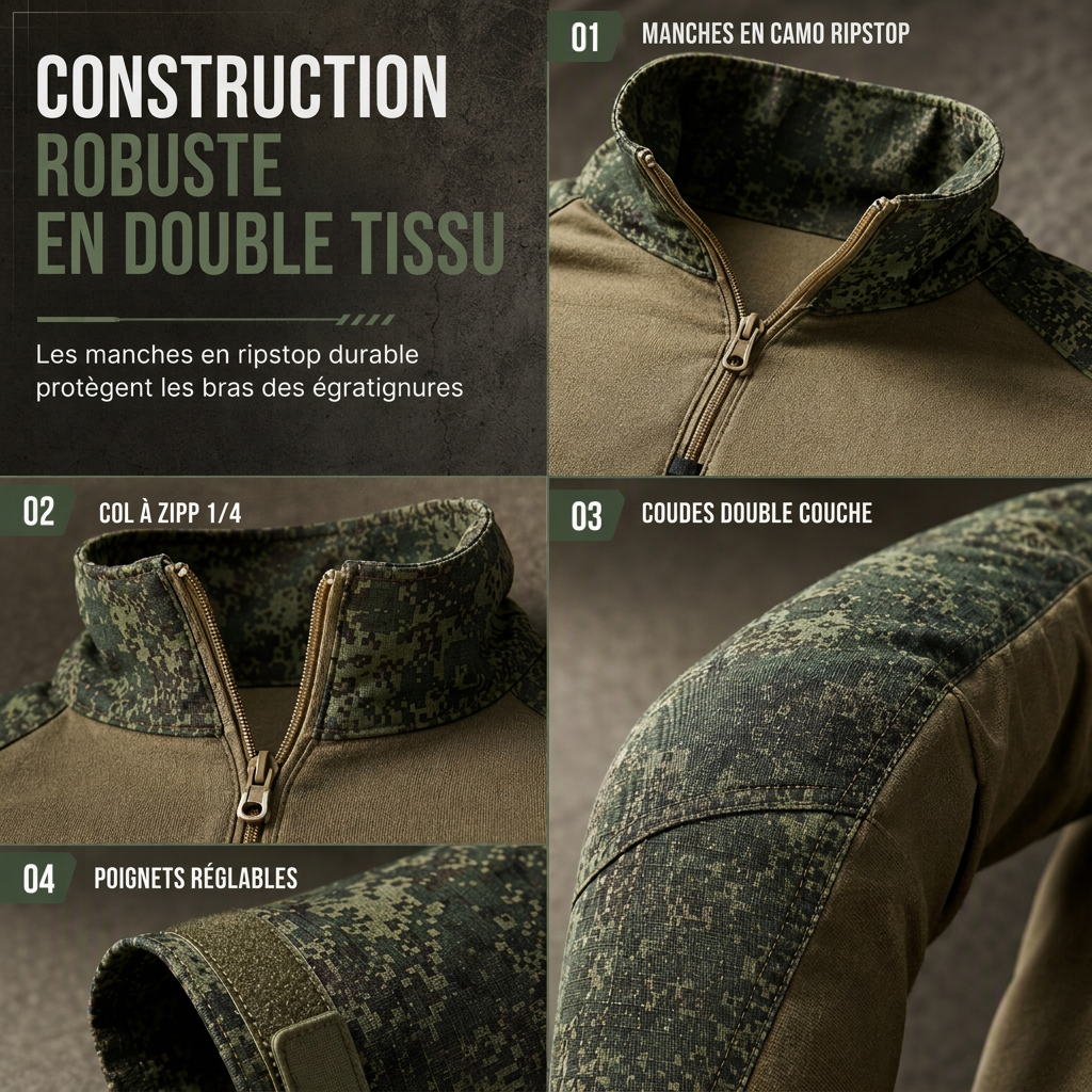 Veste tactique à manches longues pour homme