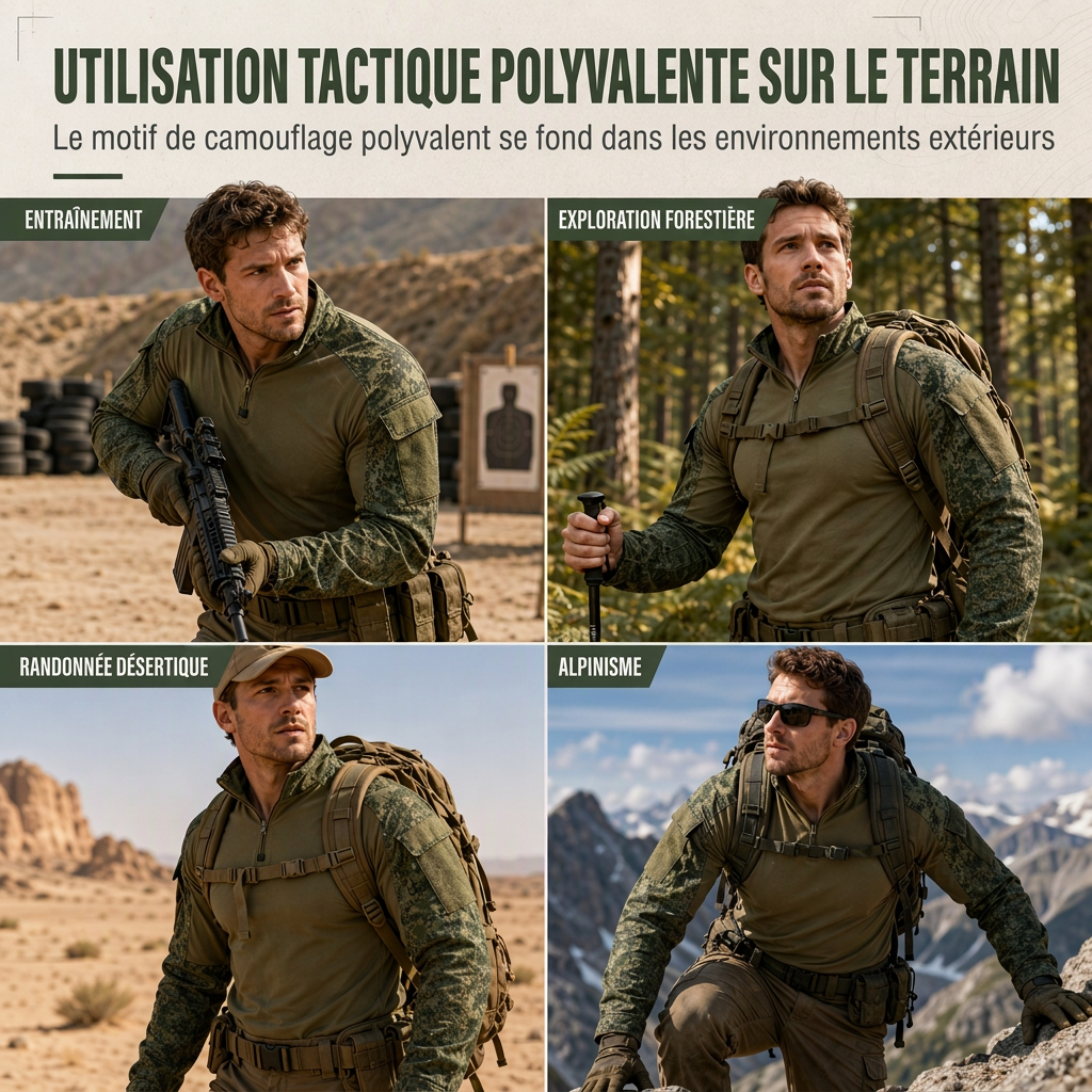 Veste tactique à manches longues pour homme