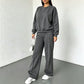 Ensemble sweat à col rond et pantalon de survêtement pour femme