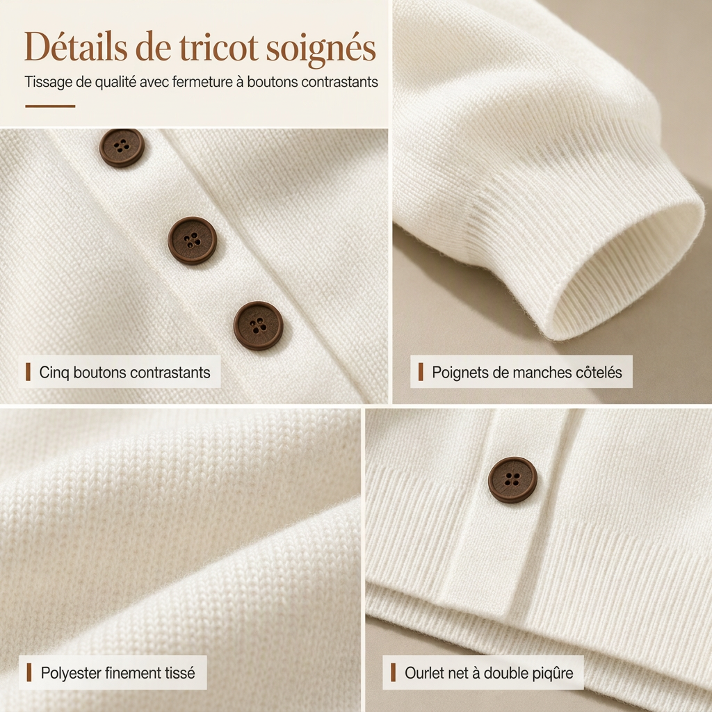 Cardigan en tricot décontracté pour femmes