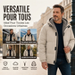 Veste à capuche thermique et coupe-vent d'hiver pour homme