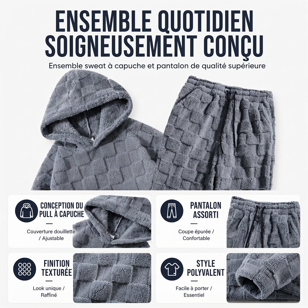 📢📢50 % DE RÉDUCTION !! ⏰& Livraison gratuite✈️Ensemble décontracté homme : sweat à capuche et pantalon de survêtement