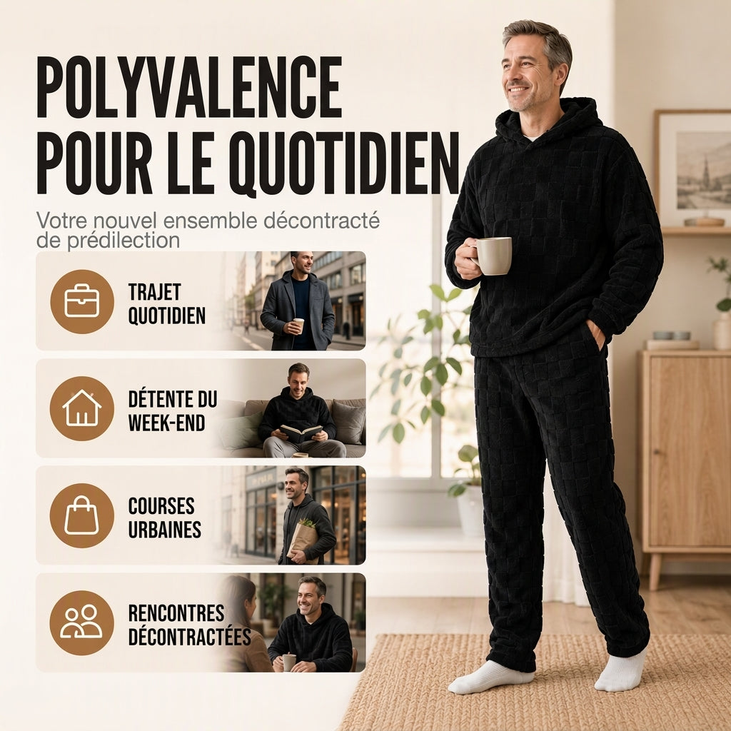 📢📢50 % DE RÉDUCTION !! ⏰& Livraison gratuite✈️Ensemble décontracté homme : sweat à capuche et pantalon de survêtement