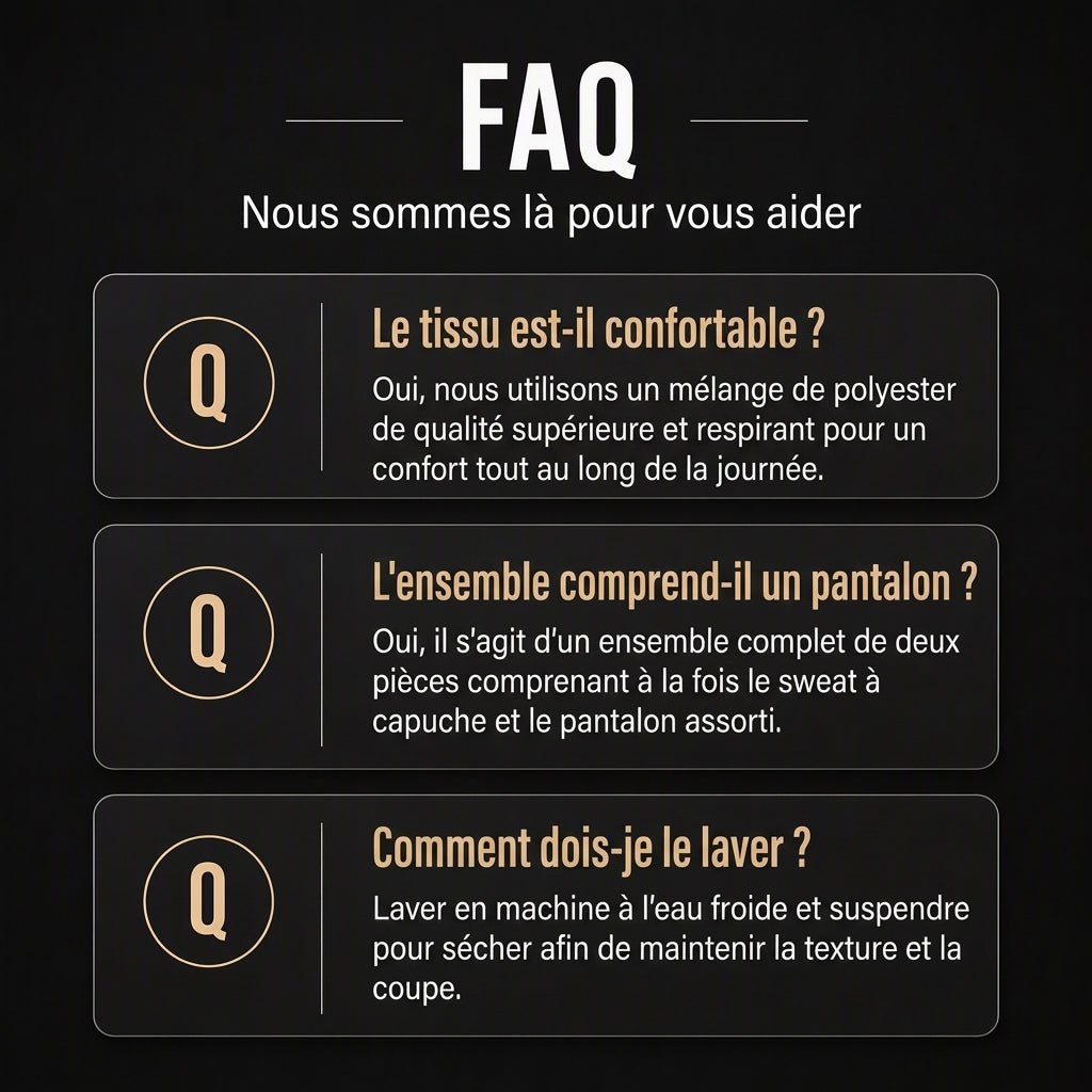 📢📢50 % DE RÉDUCTION !! ⏰& Livraison gratuite✈️Ensemble décontracté homme : sweat à capuche et pantalon de survêtement