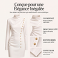 📢📢50 % DE RÉDUCTION !! ⏰Robe mini femme à col montant et drapé