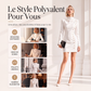 📢📢50 % DE RÉDUCTION !! ⏰Robe mini femme à col montant et drapé