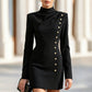 📢📢50 % DE RÉDUCTION !! ⏰Robe mini femme à col montant et drapé