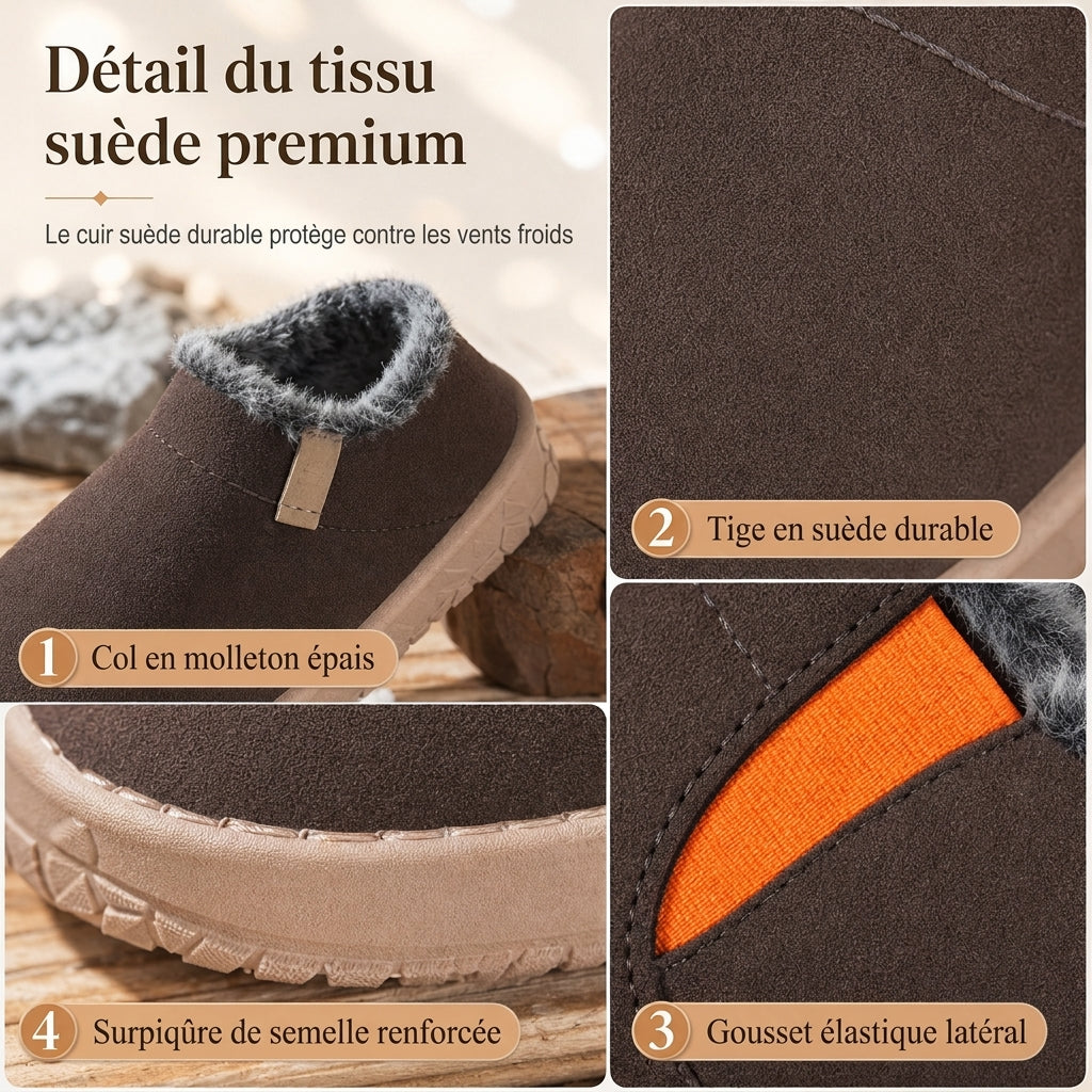Chaussures d'hiver chaudes sans lacets pour femmes
