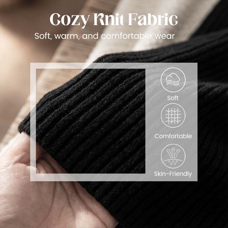 📢📢50 % DE RÉDUCTION !! ⏰Robe mini trapèze en maille à col montant pour femme