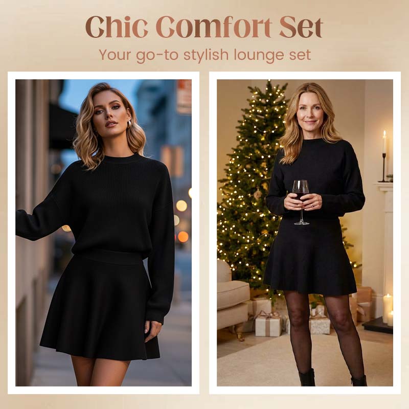 📢📢50 % DE RÉDUCTION !! ⏰Robe mini trapèze en maille à col montant pour femme