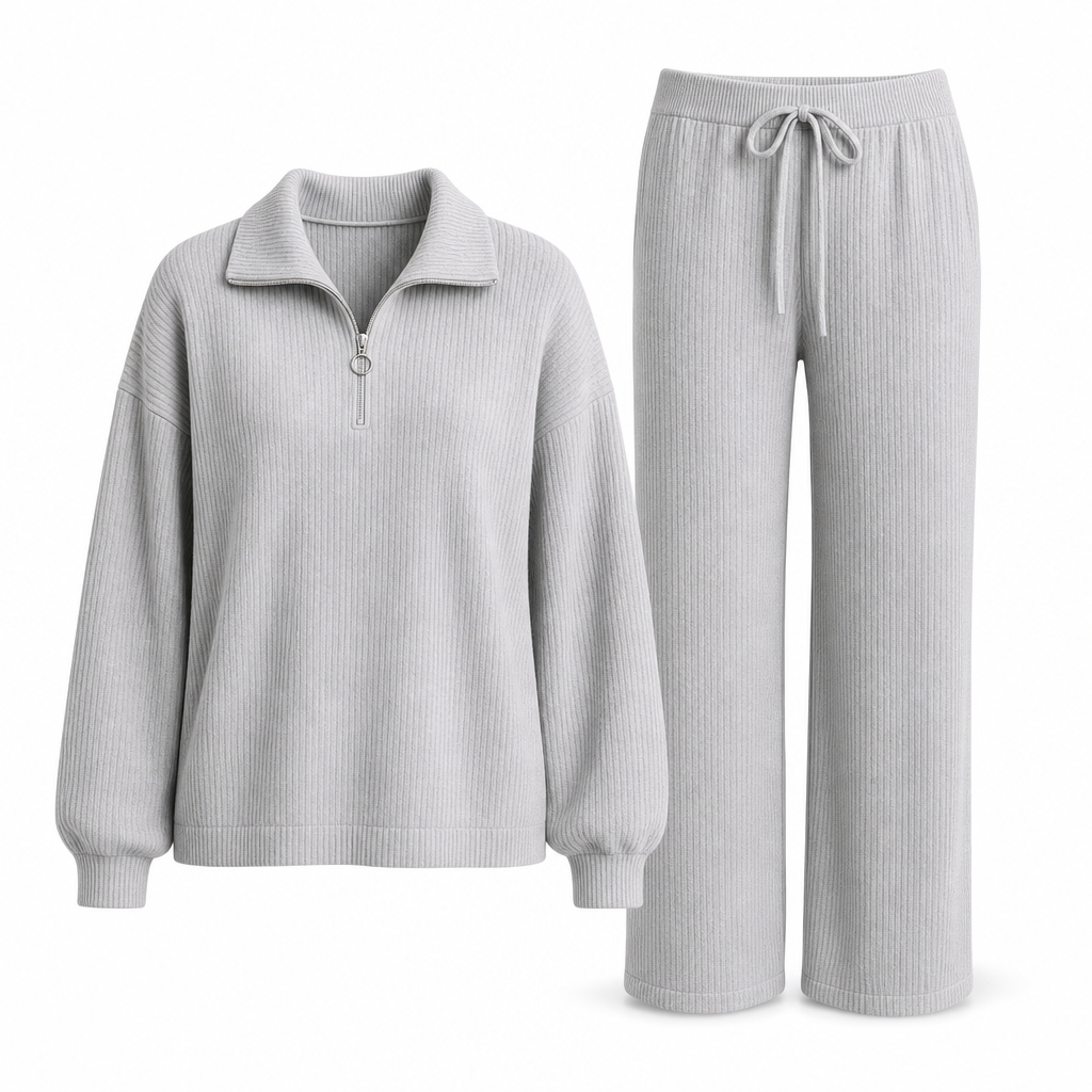 📢📢50 % DE RÉDUCTION !! ⏰Ensemble 2 pièces pull en maille et pantalon large pour femmes