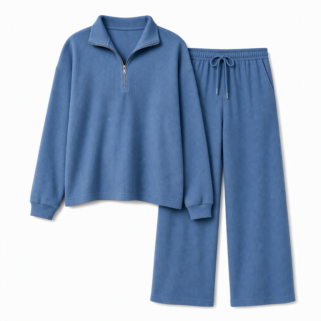 📢📢50 % DE RÉDUCTION !! ⏰Ensemble 2 pièces pull en maille et pantalon large pour femmes