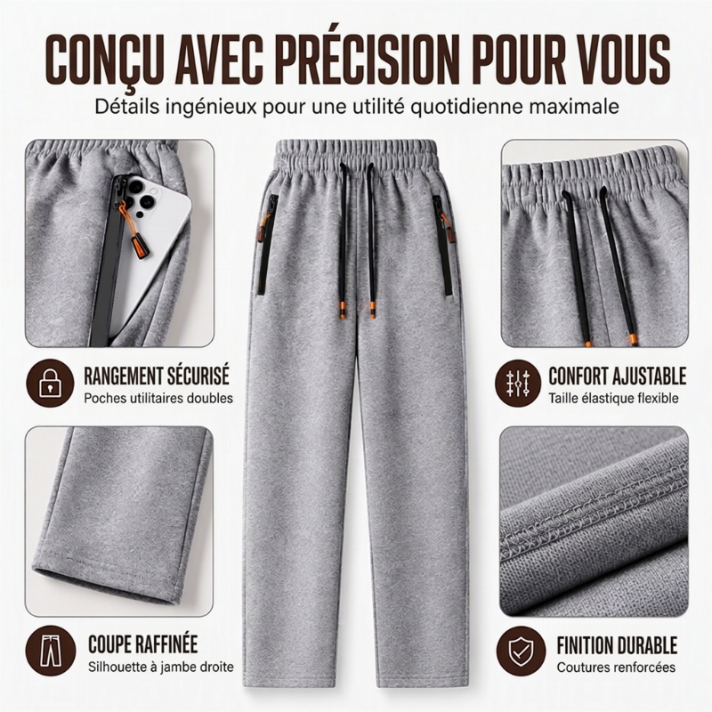 📢📢50 % DE RÉDUCTION !! ⏰Pantalon de survêtement thermique confortable d'hiver pour homme