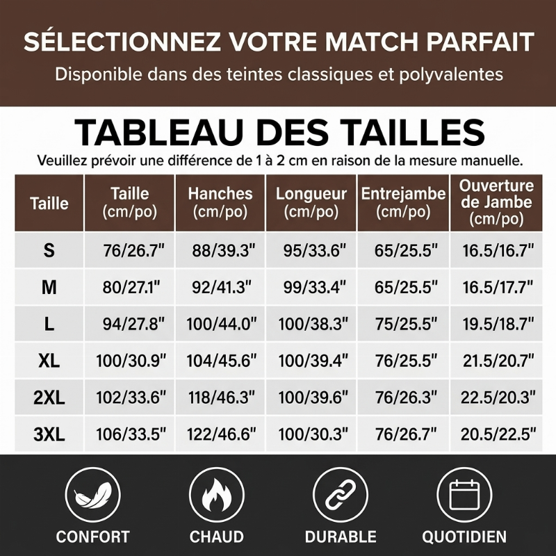 📢📢50 % DE RÉDUCTION !! ⏰Pantalon de survêtement thermique confortable d'hiver pour homme