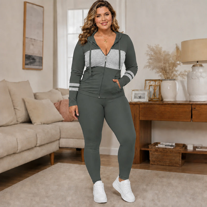 Ensemble 2 pièces sweat à capuche et pantalon pour femmes