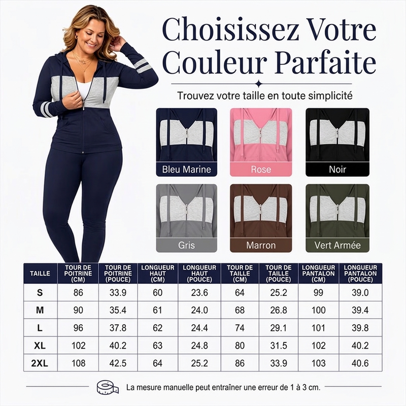Ensemble 2 pièces sweat à capuche et pantalon pour femmes