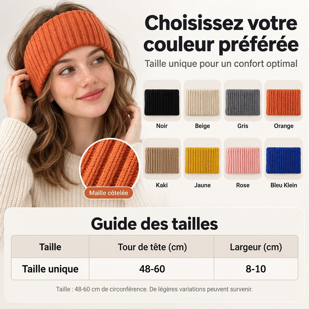 👜 -50 % sur toute la mode femme ! ✨Bandeau de sport large en maille côtelée