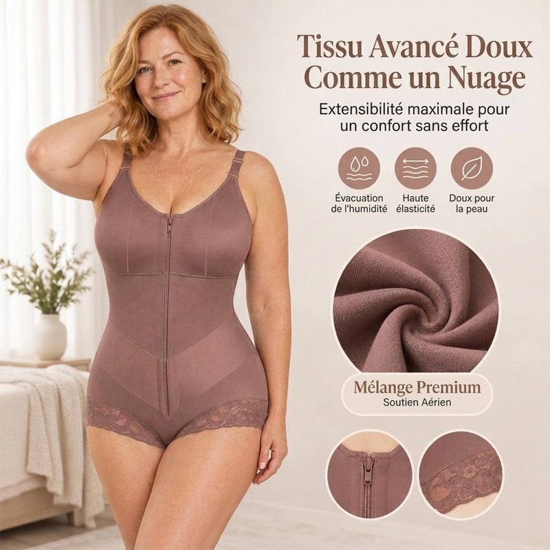 Body couvrant gainant ventre plat pour femme grande taille