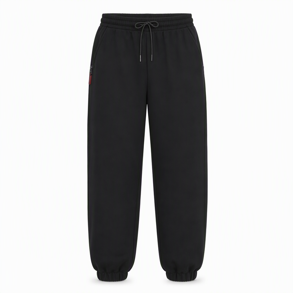 Pantalon de jogging d'hiver pour femme, doublure en polaire, avec poches à fermeture éclair