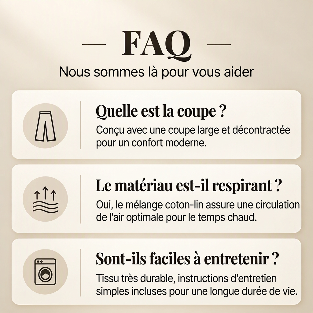 Pantalon décontracté respirant à jambe large pour homme