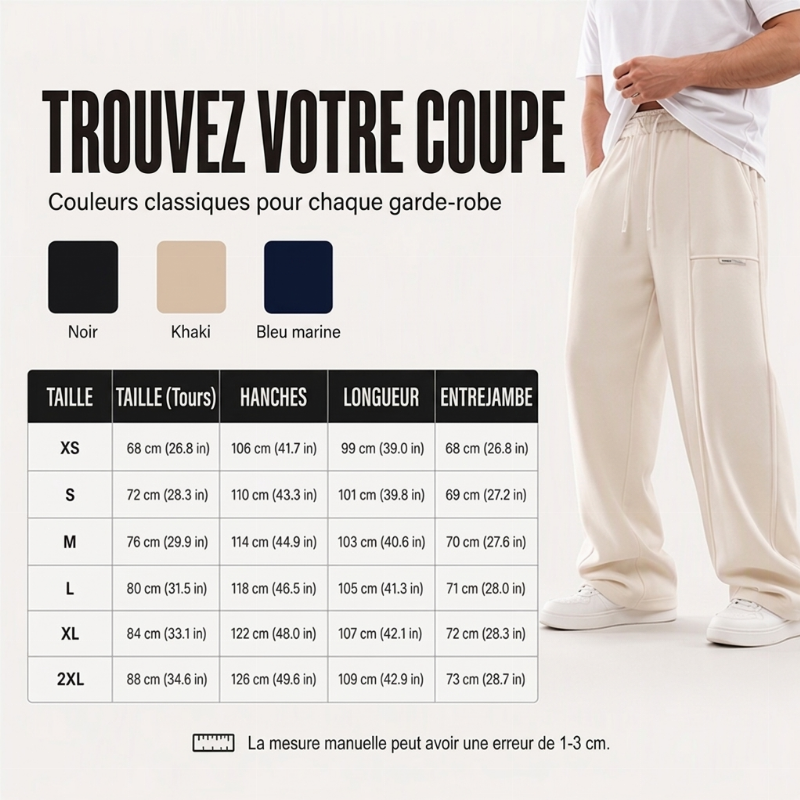 Pantalon de sport ample et décontracté pour homme à jambe large