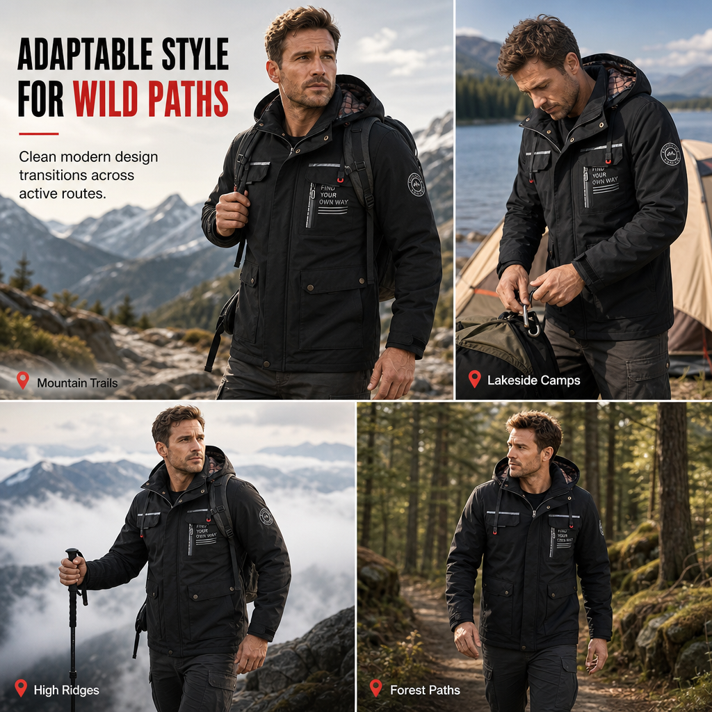 Parka chaude décontractée pour homme