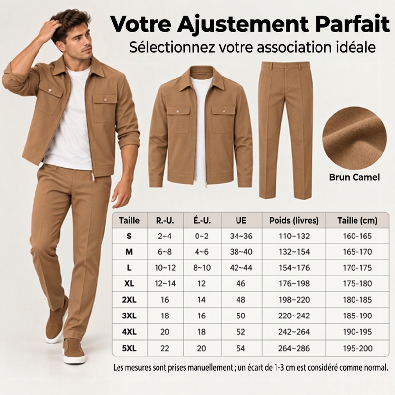 Ensemble veste et pantalon décontractés et stylés pour hommes