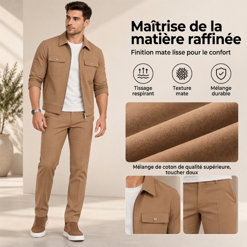 Ensemble veste et pantalon décontractés et stylés pour hommes