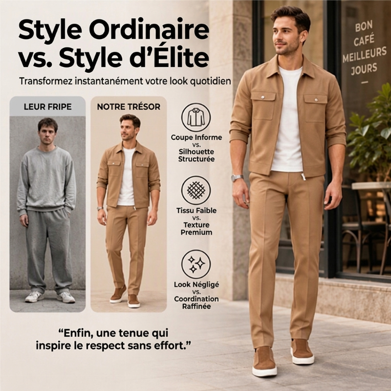 Ensemble veste et pantalon décontractés et stylés pour hommes