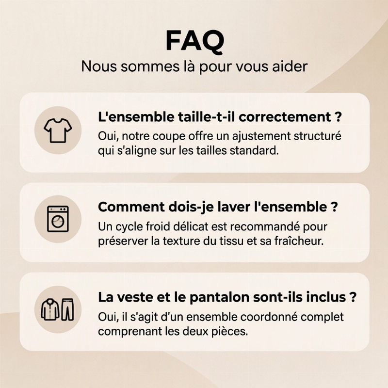Ensemble veste et pantalon décontractés et stylés pour hommes