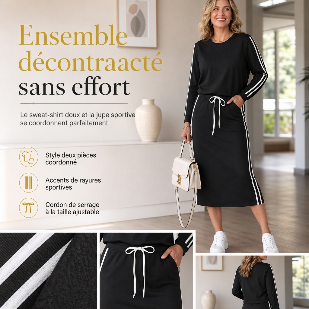 Pull à manches longues et col rond pour femme, Haut décontracté à motif patchwork de couleur unie pour l'automne et l'hiver