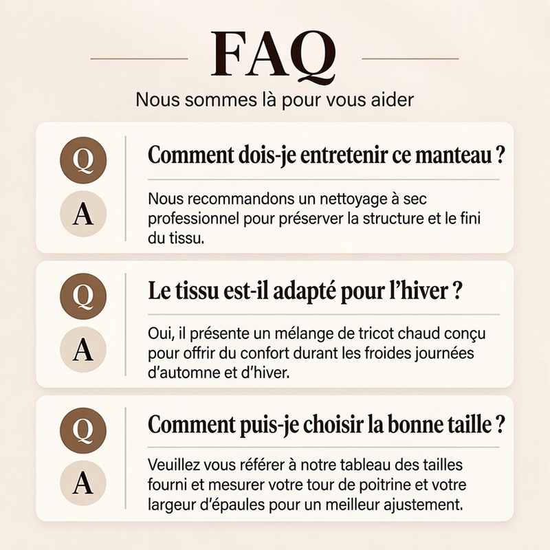 Manteau en laine à double boutonnage pour femmes