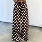 Pantalon large à pois décontracté pour femme