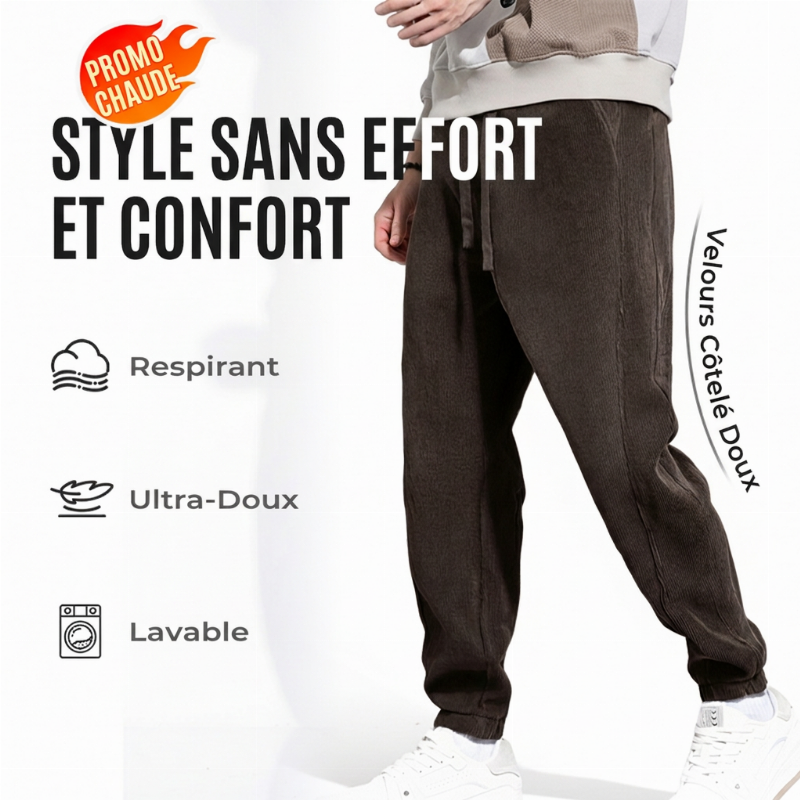 Pantalon décontracté ajusté pour homme