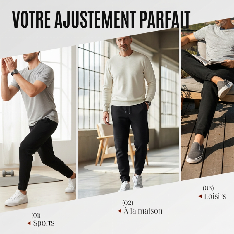 Pantalon décontracté ajusté pour homme
