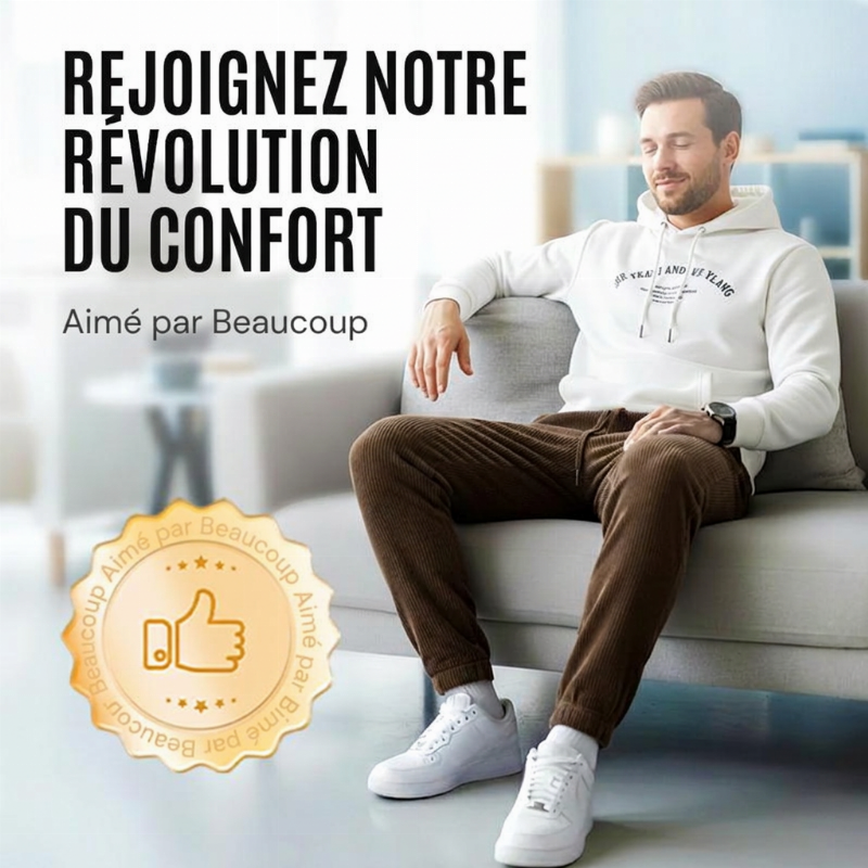 Pantalon décontracté ajusté pour homme